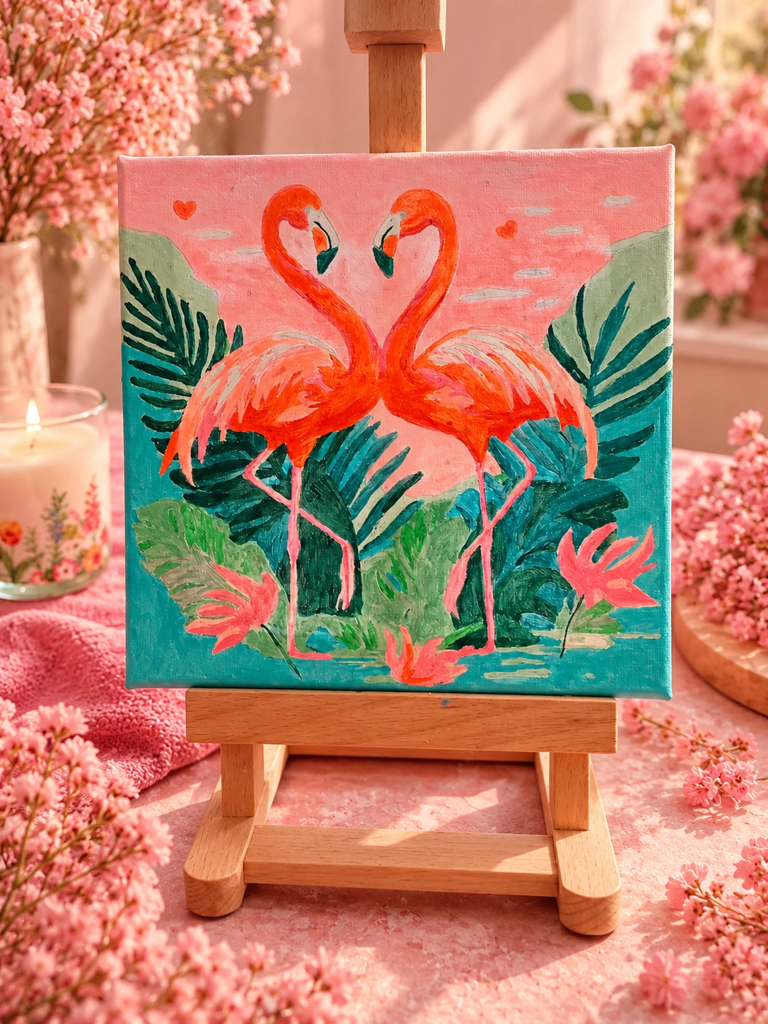 Flamingoschilderij