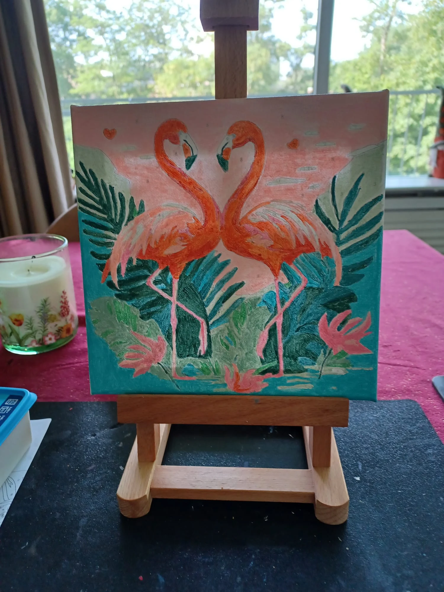 Flamingoschilderij