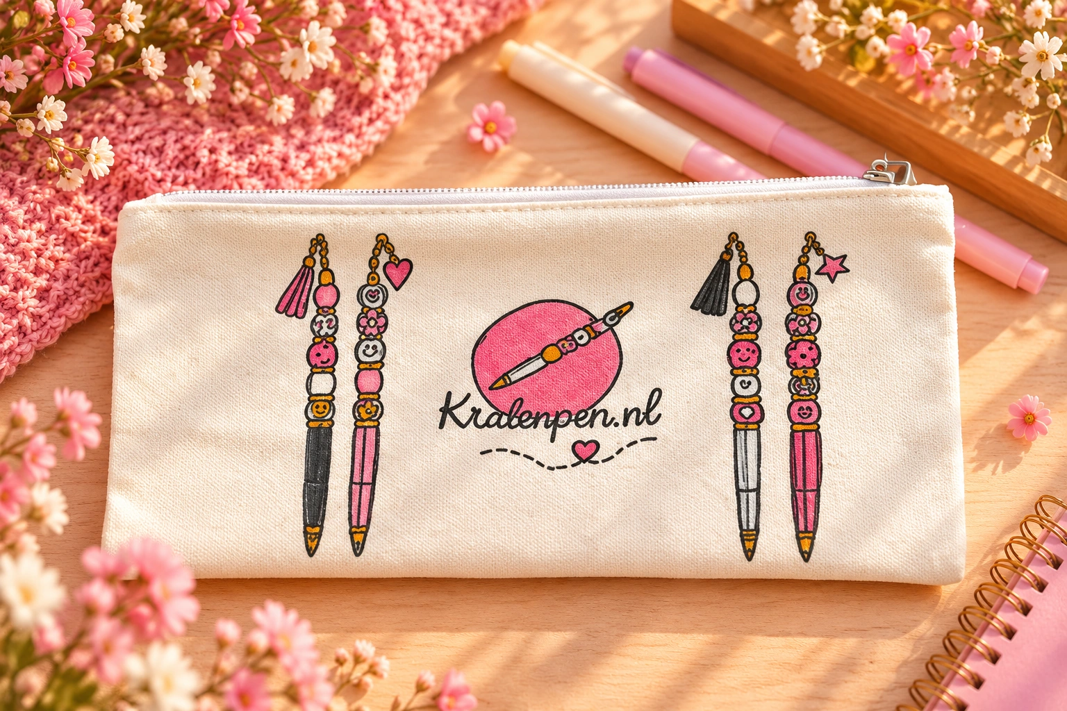 Handbeschilderd etui voor Kralenpen.nl